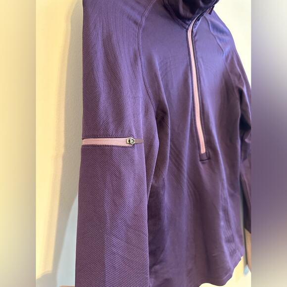 Lululemon Wet Dry Warm 1/2 Zip Pull Over Size 2/4 GUC Purple - Picture 3 of 7